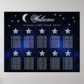 10 Table Stars Sky Celestial Wedding Seating Chart Poster (Vorne)