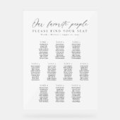 10 Tables Favorite People Acrylic Seating Chart Acrylschild (Vorderseite)