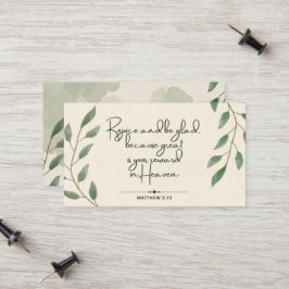 10 Tage der Verse Cards der Schrift | Matthew 5:12 Telefonnummerkarte