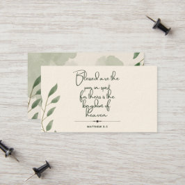 10 Tage der Verse Cards der Schrift | Matthew 5:3 Telefonnummerkarte