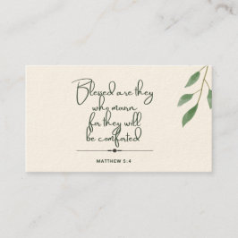 10 Tage der Verse Cards der Schrift | Matthew 5:4 Telefonnummerkarte