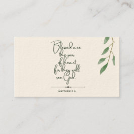 10 Tage der Verse Cards der Schrift | Matthew 5:8 Telefonnummerkarte