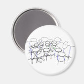 10-teiliges Trommelkit: Zeichnend Marker: Magnet (Vorderseite/Rückseite)