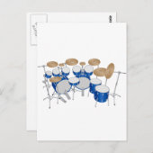10-teiliges Trommelkit: Zeichnend Vektor: Postkarte (Vorne/Hinten)