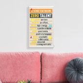 10 Things That Require Zero Talent Leinwanddruck (Insitu (Wohnzimmer))