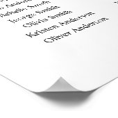 10 Tische 100 Gäste Finden Sie Ihren Platz Sitzpla Poster (Ecke)