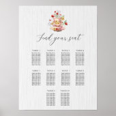 10 Tische - Bridal Tea Party Seating Chart Poster (Vorne)