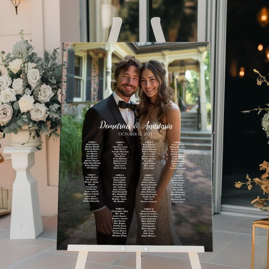 10 Tische elegante Hochzeitskarte für das Foto Poster