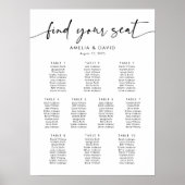 10 Tische Finde Deinen Platz Sitzplan Poster (Vorne)