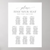 10 Tische Finden Sie Ihre Sitzplakette Poster (Vorne)