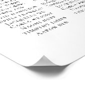 10 Tische Moody Floral Burgundy Hochzeitssitze Poster (Ecke)