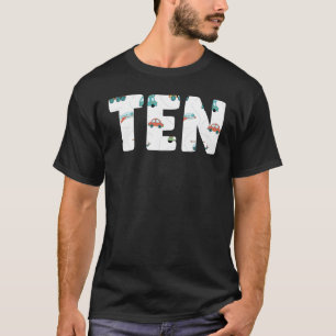 10. Transport Geburtstag Zehn Jahre altes Fahrzeug T-Shirt