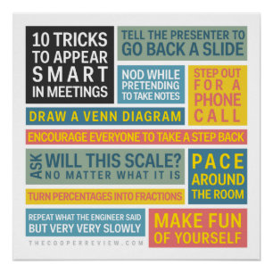 10 Tricks erscheinen während der Sitzungen intelli Poster