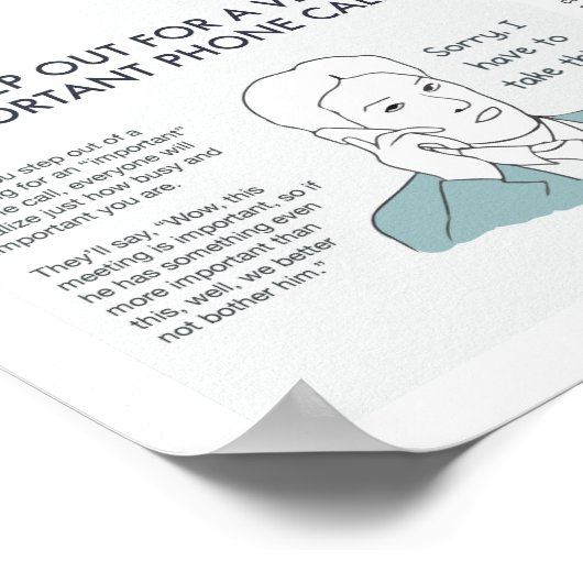 10 Tricks zu erscheinen Smart in Meetings Poster (Ecke)