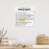 10 Tricks zu erscheinen Smart während der Sitzunge Poster (Küche)