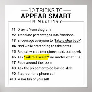 10 Tricks zu erscheinen Smart während der Sitzunge Poster