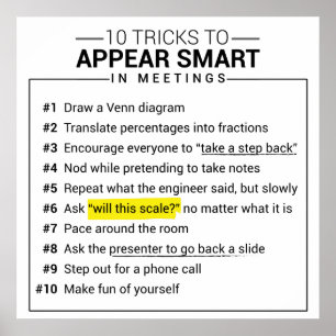 10 Tricks, zum während des Sitzungs-Plakats Poster