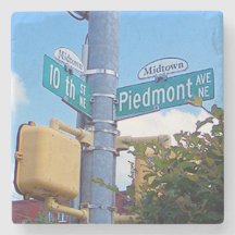 10. und Piedmont Midtown, Atlanta Marble Untersetz