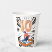 10 und unaufhaltsame Jungs-Geburtstag Pappbecher (Rückseite)