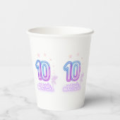 10 und völlig magische Mädchen-Geburtstage  Pappbecher (Rückseite)