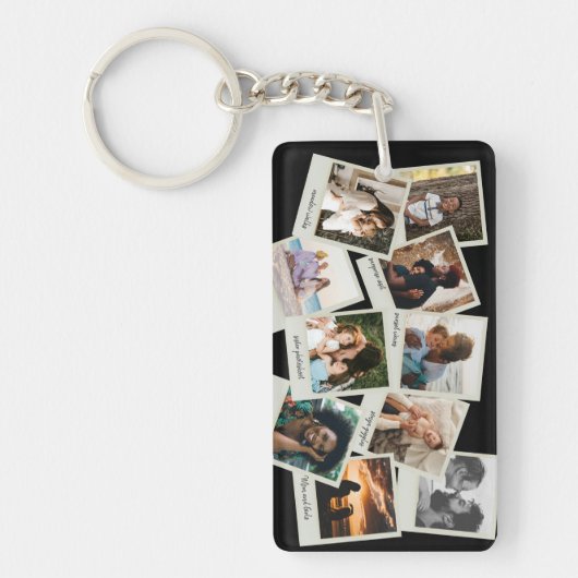 10 Vintag Snapshots Foto Schlüsselanhänger (Vorderseite)