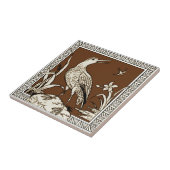 10 von 12 Repro 1880s Minton Mocha Bird Series Fliese (Seite)