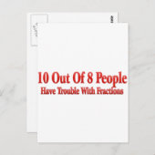 10 von 8 Personen haben Probleme mit Bruchstücken Postkarte (Vorne/Hinten)