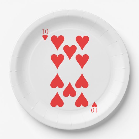 10 von Herzen Pappteller (Vorderseite)