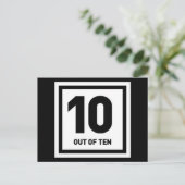 10 von zehn frechen Bemerkungen Komplimente Postkarte (Stehend Vorderseite)