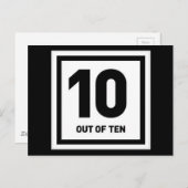 10 von zehn frechen Bemerkungen Komplimente Postkarte (Vorne/Hinten)