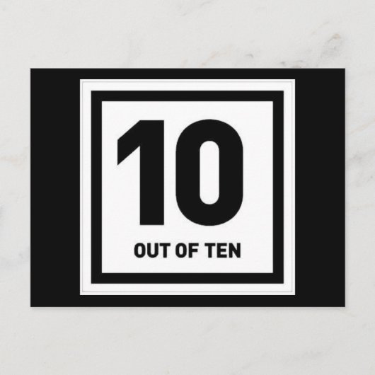 10 von zehn frechen Bemerkungen Komplimente Postkarte (Vorderseite)