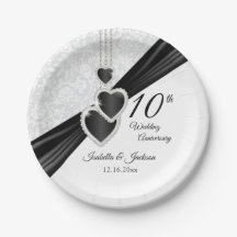 10. weißer Damast mit schwarzen Akzenten