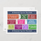 10 Wichtige Tipps für Pickleball Postkarte (Vorne/Hinten)