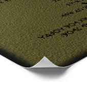 10 Worte von Yah Poster (Ecke)