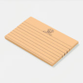 10"x6" Schokolade Labrador Orange Lined Post-It No Klebezettel (angewinkelt)