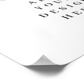 10"x8" Hochzeitsschrift, Eigener Zeichendruck Poster (Ecke)