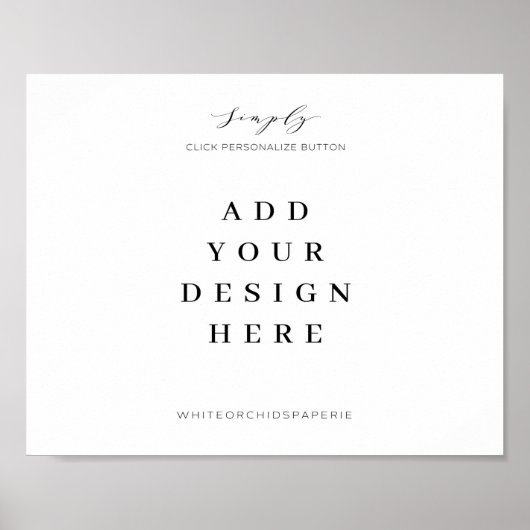 10"x8" Hochzeitsschrift, Eigener Zeichendruck Poster (Vorne)