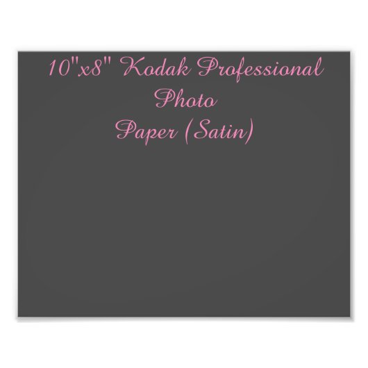 10"x8" Kodak Berufliches Foto Paper (Satin) (Vorne)