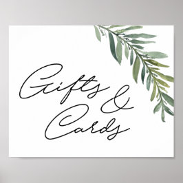 10" x 8" Geschenksieb Wasserfarbenleaf Poster