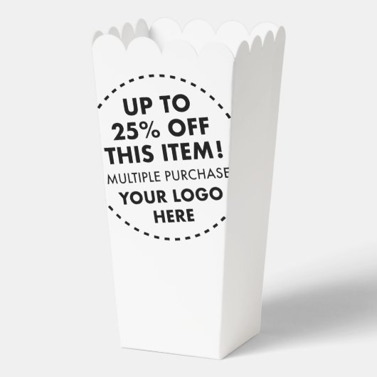 10 x benutzerdefiniertes Popcorn Box 25% Rabatt au Geschenkschachtel (Vorderseite)
