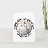 10 x Custom Baseball BLAUE EYES Happy Face Gruß Karte (Vorderseite)