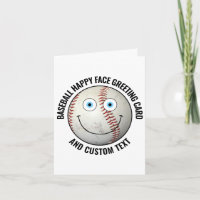 10 x Custom Baseball BLAUE EYES Happy Face Gruß