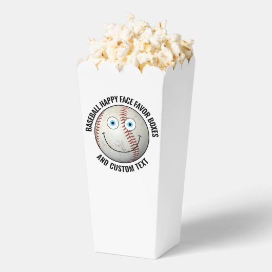 10 x Custom Baseball BLAUE EYES Happy Face Popcorn Geschenkschachtel (Geplatzt)
