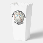 10 x Custom Baseball BLAUE EYES Happy Face Popcorn Geschenkschachtel (Vorderseite)