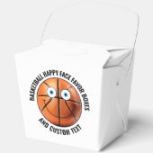 10 x Custom Basketball Party BLAUE EYES Happy Face Geschenkschachtel (Vorderseite)