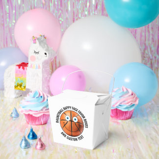 10 x Custom Basketball Party BLAUE EYES Happy Face Geschenkschachtel