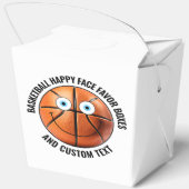 10 x Custom Basketball Party BLAUE EYES Happy Face Geschenkschachtel (Rückseite)