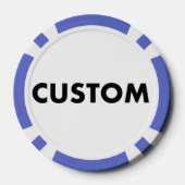 10 x Custom Personalisiert BLUE Casino, Pokerchips (Rückseite)