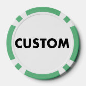 10 x Custom Personalisiert GREEN Casino, Pokerchips (Rückseite)