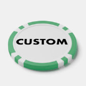 10 x Custom Personalisiert GREEN Casino, Pokerchips (Einzeln)